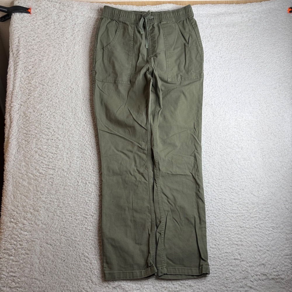Katin Mens Paratrooper Pants Olive Green Elastic Waist Drawstring Size Medium